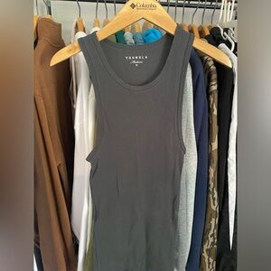 YOUNGLA / TANK TOP / SIZE-M / COLOR-CHARCOAL